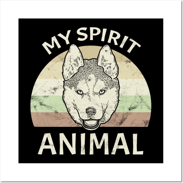 Husky - Spirit Animal, Power Animal, Totem Wall Art by voidea